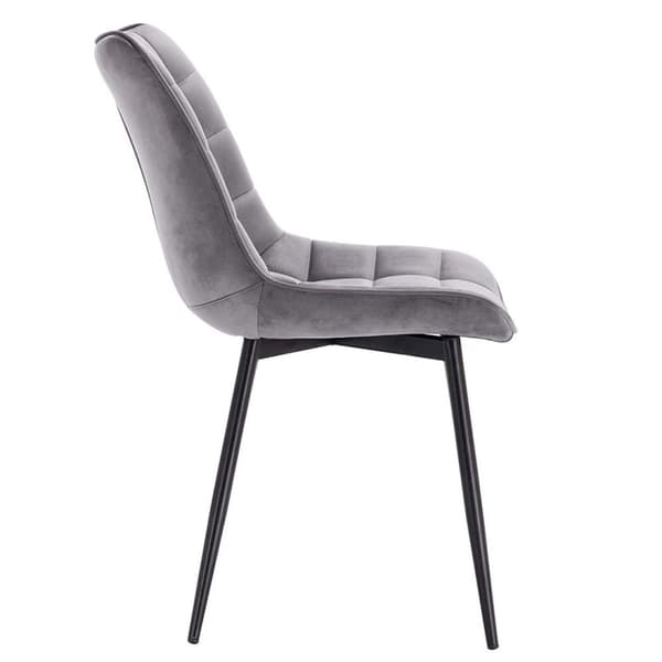Rootz sæt med 2 spisestuestole - Fløjlssædestole - Metalbenstole - Ergonomisk design - Holdbar og behagelig - Gulvbeskyttelse - 46 cm x 40,5 cm x 85,5