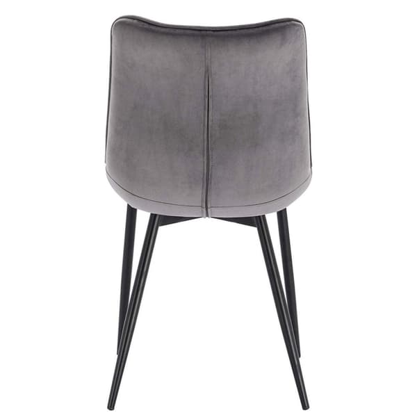 Rootz sæt med 2 spisestuestole - Fløjlssædestole - Metalbenstole - Ergonomisk design - Holdbar og behagelig - Gulvbeskyttelse - 46 cm x 40,5 cm x 85,5