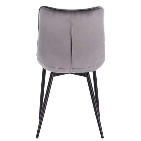 Rootz sæt med 2 spisestuestole - Fløjlssædestole - Metalbenstole - Ergonomisk design - Holdbar og behagelig - Gulvbeskyttelse - 46 cm x 40,5 cm x 85,5