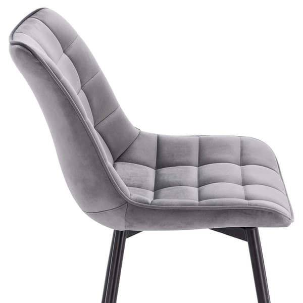 Rootz sæt med 2 spisestuestole - Fløjlssædestole - Metalbenstole - Ergonomisk design - Holdbar og behagelig - Gulvbeskyttelse - 46 cm x 40,5 cm x 85,5