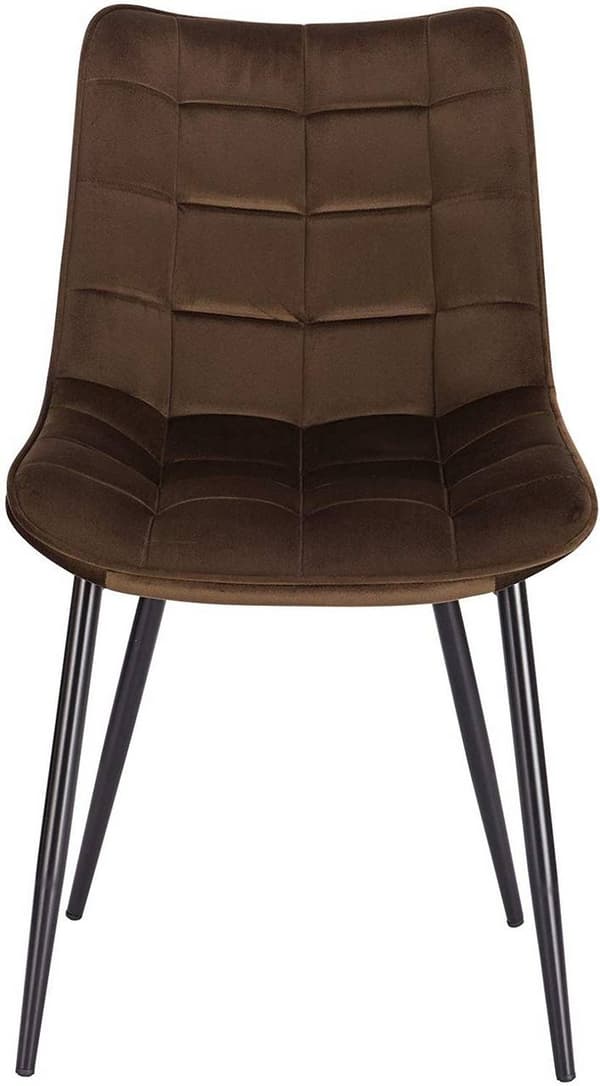 Rootz 2 ruokapöydän tuolin setti - Samettiverhoiltu - Metalliset jalkatuolit - Ergonominen muotoilu - Kestävä ja mukava - Lattian suojaus - 46 x 40,5