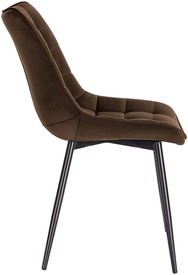 Rootz 2 ruokapöydän tuolin setti - Samettiverhoiltu - Metalliset jalkatuolit - Ergonominen muotoilu - Kestävä ja mukava - Lattian suojaus - 46 x 40,5