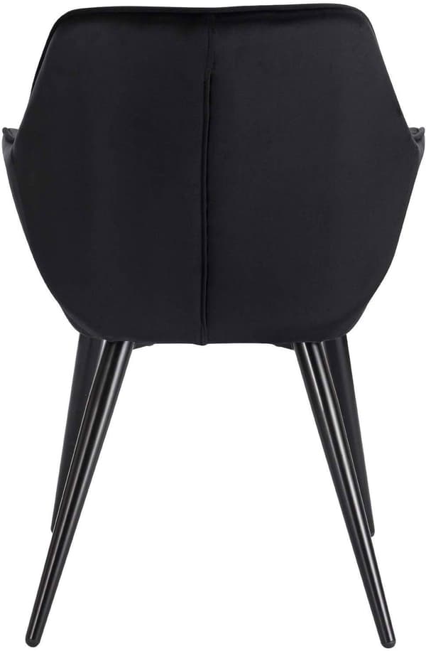 Rootz Velvet spisestuestol - Ergonomisk stol - Komfortabel stol - Højdensitetsskum - Holdbart metalstel - Justerbare fødder - 84 cm x 41 cm x 45 cm