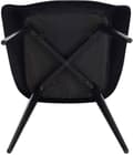 Miniatyrbillede 6 af 9: Rootz Velvet spisestuestol - Ergonomisk stol - Komfortabel stol - Højdensitetsskum - Holdbart metalstel - Justerbare fødder - 84 cm x 41 cm x 45 cm