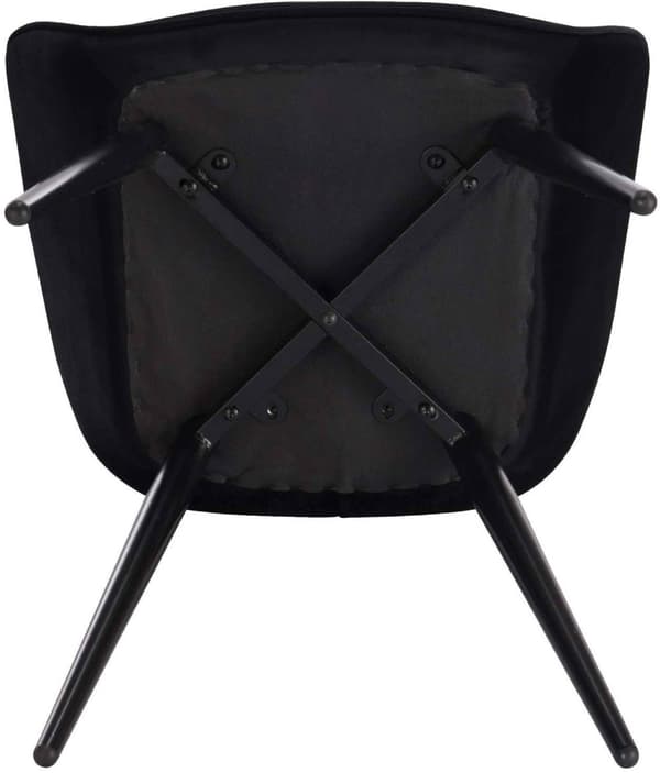 Rootz Velvet spisestuestol - Ergonomisk stol - Komfortabel stol - Højdensitetsskum - Holdbart metalstel - Justerbare fødder - 84 cm x 41 cm x 45 cm