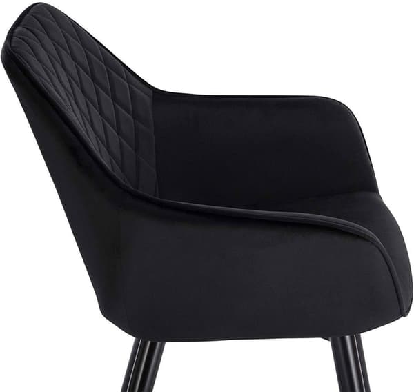 Rootz Velvet spisestuestol - Ergonomisk stol - Komfortabel stol - Højdensitetsskum - Holdbart metalstel - Justerbare fødder - 84 cm x 41 cm x 45 cm