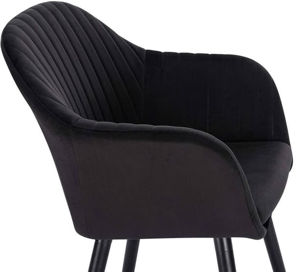 Rootz Ergonomic Velvet Dining Chair - Bekväma sittplatser - Snygg stol - Högdensitetsskum - Svankstöd - Hållbar konstruktion - 81cm x 40cm x 42cm