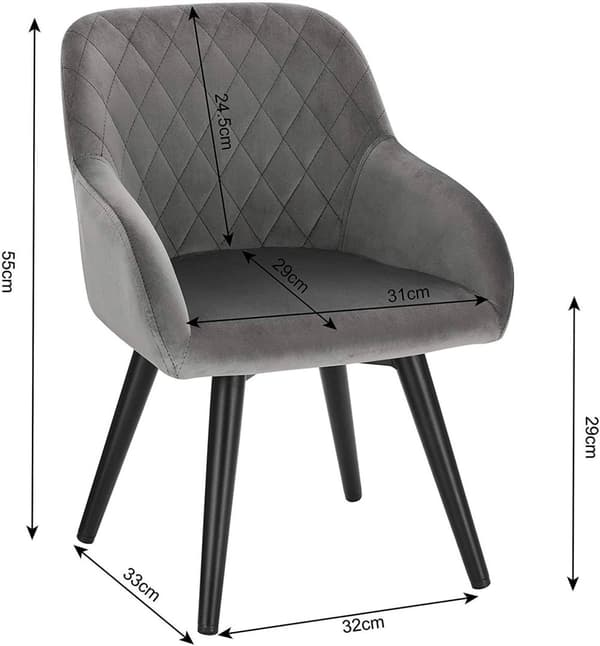 Rootz lastentuoli - Lastenistuin - Työtuoli - Ergonominen muotoilu - Mukava sametti - Tyylikäs ulkonäkö - 37,5 cm x 55 cm x 38 cm