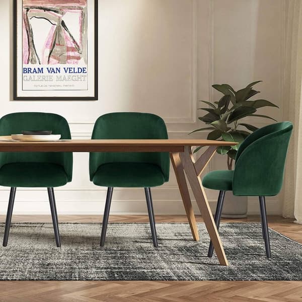 Rootz Ergonomic Dining Chair - Sammetsstol - Bekväma sittplatser - Ryggstöd, hållbar konstruktion, mångsidig stil - 45cm x 46cm x 84cm