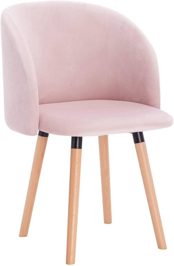 Rootz Ergonomic Dining Chair - Komfortstol - Stilfulde siddepladser - Fløjlsbetræk - Rygstøtte - Holdbar konstruktion - Anti-Slip puder - 45cm x 46cm