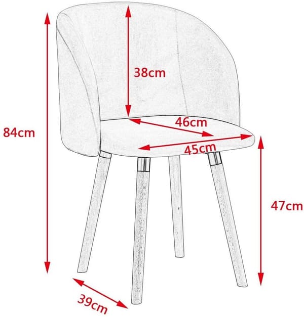 Rootz Ergonomic Velvet Spisestuestol - Komfortstol - Stilfuld siddeplads - Ergonomisk støtte - Materialer af høj kvalitet - Alsidig brug - 45cm x 46cm