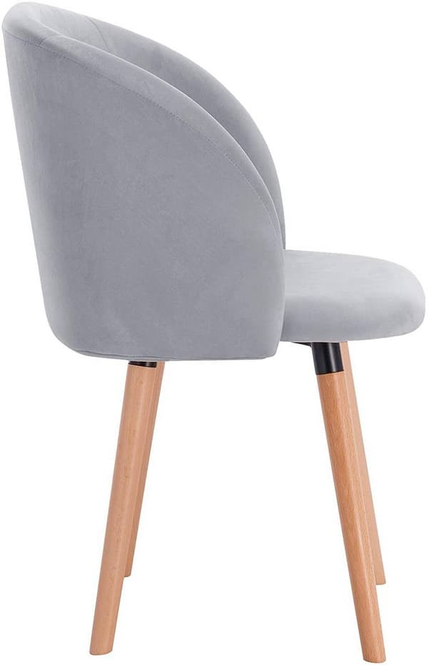 Rootz Ergonomic Velvet Spisestuestol - Komfortstol - Stilfuld siddeplads - Ergonomisk støtte - Materialer af høj kvalitet - Alsidig brug - 45cm x 46cm
