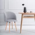 Miniatyrbillede 2 af 8: Rootz Ergonomic Velvet Spisestuestol - Komfortstol - Stilfuld siddeplads - Ergonomisk støtte - Materialer af høj kvalitet - Alsidig brug - 45cm x 46cm