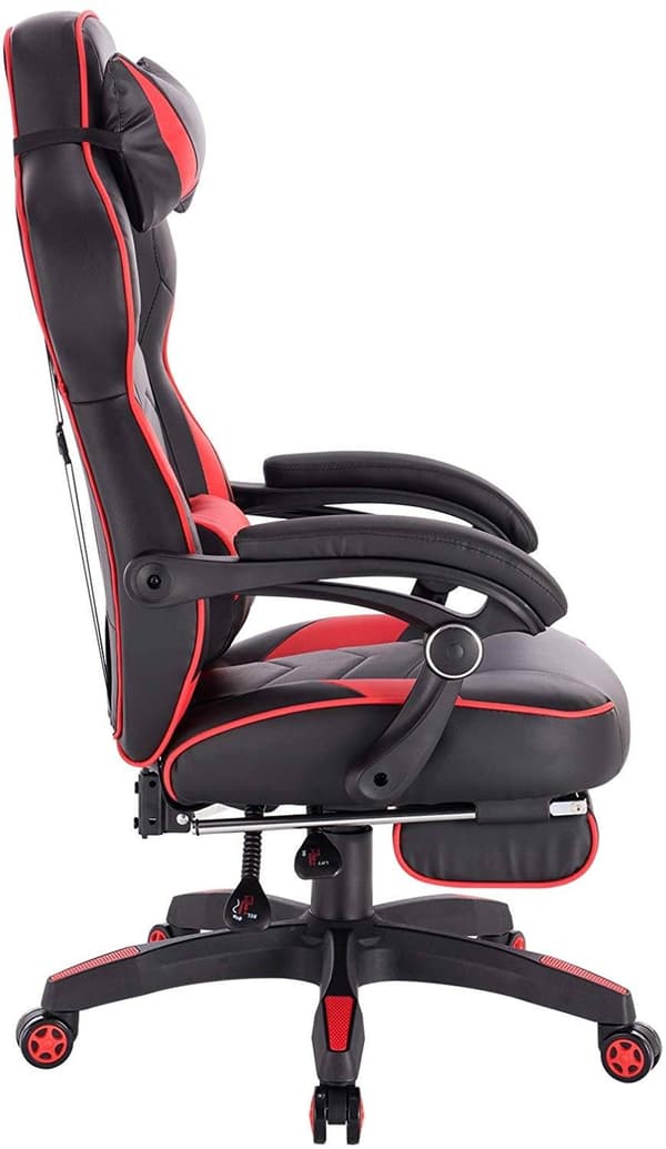 Rootz Ultimate Gaming Chair - Kontorstol - Ergonomisk computerstol - Justerbar, holdbar, nem montering - 121cm-128cm x 45cm-52cm