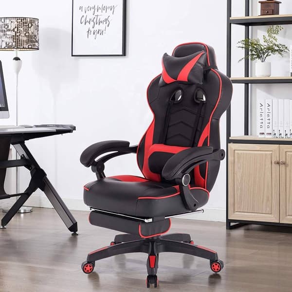 Rootz Ultimate Gaming Chair - Kontorstol - Ergonomisk computerstol - Justerbar, holdbar, nem montering - 121cm-128cm x 45cm-52cm