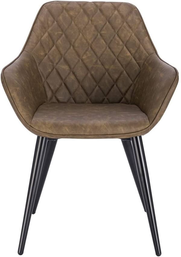 Rootz Sæt med 2 polstrede spisestuestole - Lænestole - Imiteret læderstole - Komfortabelt ergonomisk design - Holdbar konstruktion - Justerbar stabili