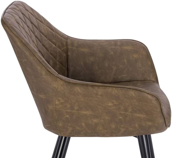 Rootz Sæt med 2 polstrede spisestuestole - Lænestole - Imiteret læderstole - Komfortabelt ergonomisk design - Holdbar konstruktion - Justerbar stabili
