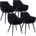 Miniatyrbillede 1 af 7: Rootz Velvet spisestuestol - Polstret stol - Ergonomisk siddeplads - Superkomfortabel - Holdbar konstruktion - Justerbar stabilitet - 41cm x 45cm x 84