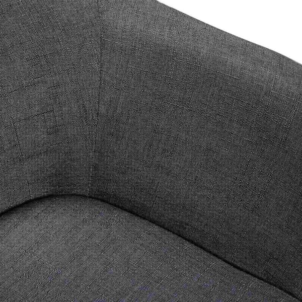 Ergonominen Rootz-tuoli - Työtuoli - Lepotuoli - Mukava pellavaverhoilu - Kestävät massiivipuujalat - Monipuolinen muotoilu - 40cm x 40cm x 82cm