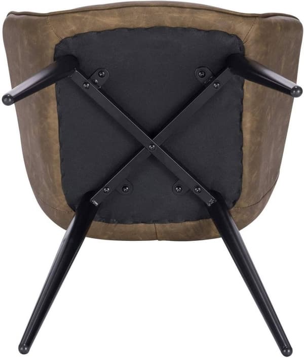 Rootz Modern ruokatuoli - Ergonominen tuoli - Mukavat istuimet - Keinonahka - Kestävä metallirunko - Helppo koota - 41cm x 45cm x 84cm
