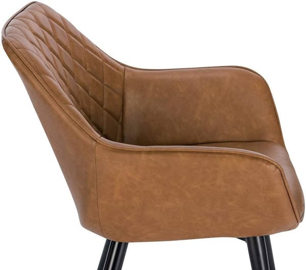 Rootz Modern Matsalsstol - Ergonomisk sits - Snygg kontorsstol - Bekväm design, hållbar konstruktion, enkelt underhåll - konstläder och metall - 84 cm