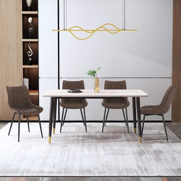 Rootz 4 ruokapöydän tuolin setti - Modernit tuolit - Tyylikkäät istuimet - Kestävää keinonahkaa - Ergonominen muotoilu - Helppo koota - 85,5 cm x 46 x