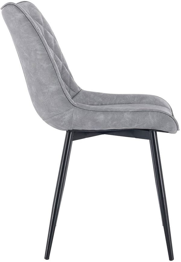 Rootz Sæt med 4 spisestuestole - Køkkenstole - Kontorstole - Ergonomisk design - Slidstærkt kunstlæder - Nem montering - 46 x 40,5 cm Sædestr.