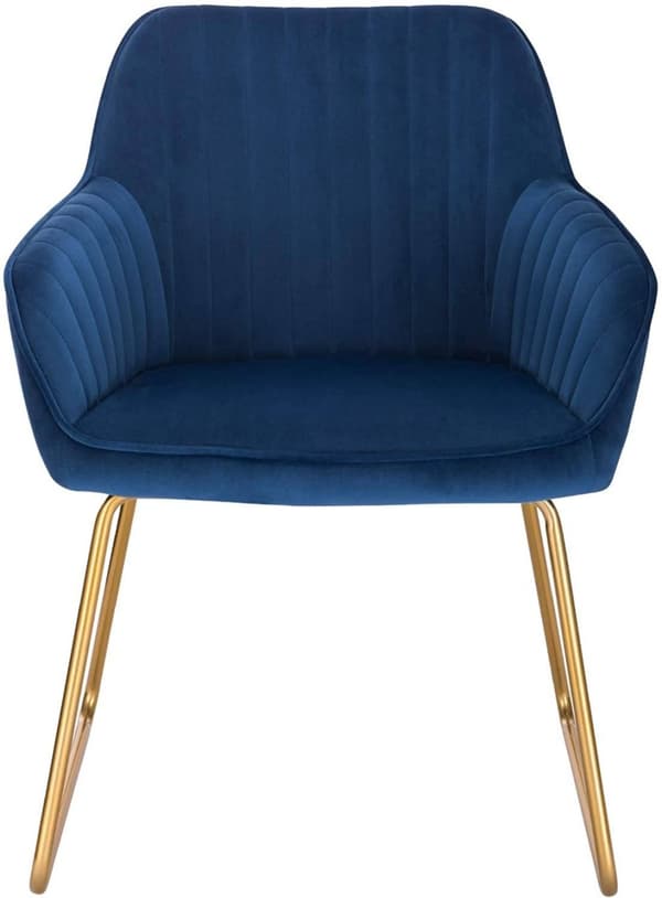 Rootz Set med 4 matstolar - Sammetsklädda stolar - Moderna kontorsstolar - Ergonomisk design, hållbar ram, golvskydd - 45 cm x 44 cm x 78,5 cm