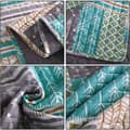 Miniatyrbild 3 av 9: Rootz Luxurious Patchwork Sängöverkast - Täcke - Täcke - Vändbar design - Maskintvättbar - Slitstark - 150x200cm, 170x210cm, 220x240cm, 240x260cm