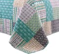Miniatyrbild 7 av 9: Rootz Luxurious Patchwork Sängöverkast - Täcke - Täcke - Vändbar design - Maskintvättbar - Slitstark - 150x200cm, 170x210cm, 220x240cm, 240x260cm