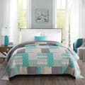 Miniatyrbild 2 av 9: Rootz Luxurious Patchwork Sängöverkast - Täcke - Täcke - Vändbar design - Maskintvättbar - Slitstark - 150x200cm, 170x210cm, 220x240cm, 240x260cm