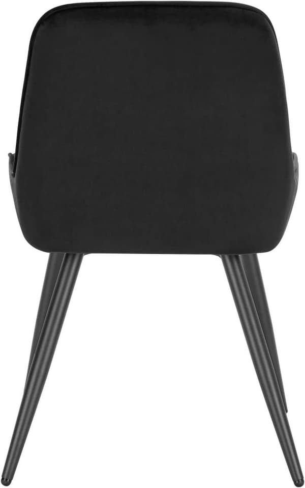 Rootz sæt med 2 fløjls spisestuestole - Polstrede accentstole - Komfortabelt og ergonomisk design - Ridsefri gulvbeskyttere - 81,5 cm x 38 cm x 43 cm