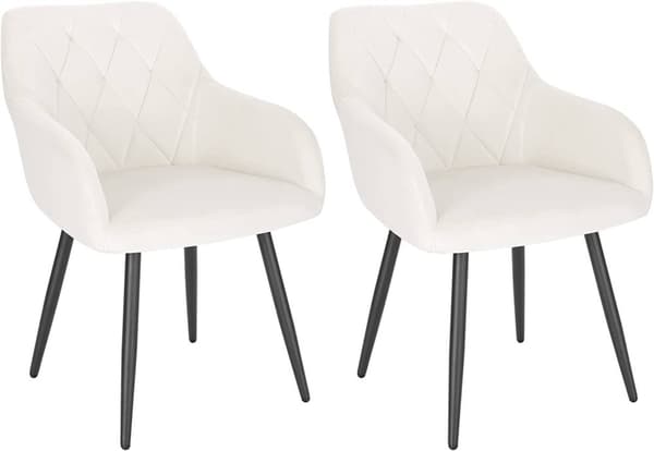 Rootz Velvet -ruokailutuolit - Comfort-tuolit - Tyylikkäät istuimet - Ergonominen muotoilu - Ylellisesti pehmustettu - Tukevat metallijalat - 44 cm x