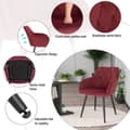 Miniatyrbild 5 av 5: Rootz Velvet Dining Chair - Ergonomisk stol - Bekväma sittplatser - Lyxig sammetsklädsel - Robust metallram - 44cm x 42,5cm x 46,5cm