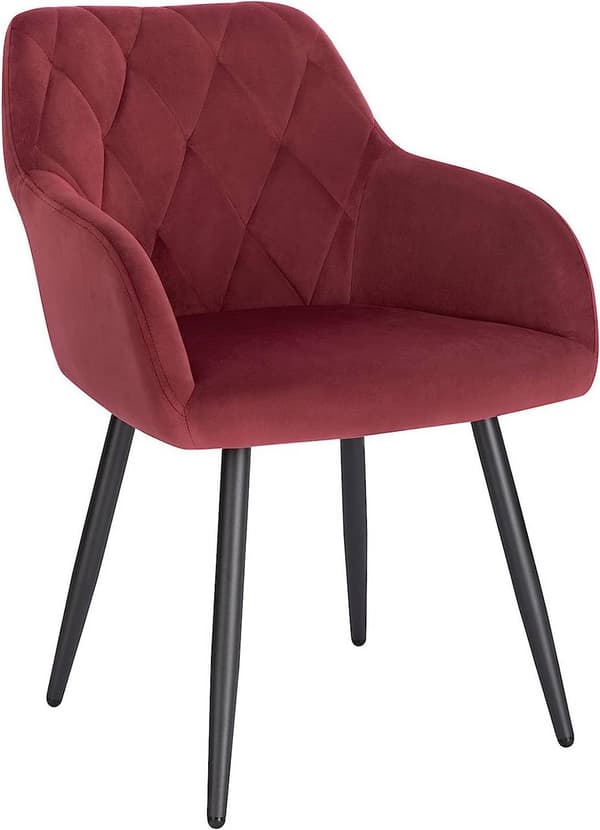 Rootz Velvet -ruokailutuoli - Ergonominen tuoli - Mukavat istuimet - Ylellinen samettiverhoilu - Tukeva metallirunko - 44 cm x 42,5 cm x 46,5 cm