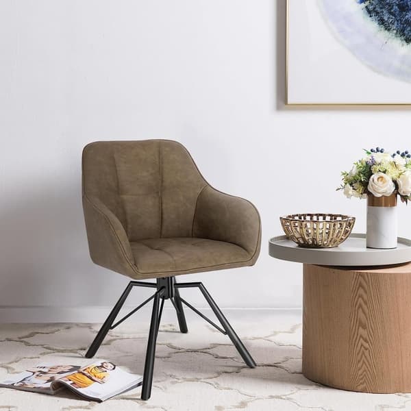 Rootz pyörivät ruokapöydän tuolit 6 kpl - Kääntyvät tuolit - Nojatuolit - Mukavat ja ergonomiset - 360° kääntyvä - Tukeva metallirunko - 58,5 cm x 82,