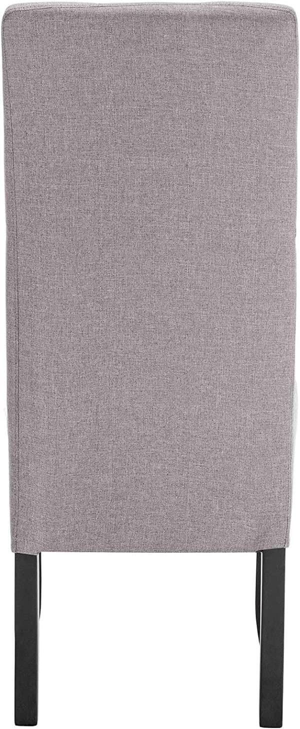 Rootz polstret spisestuestol - Elegant stol - Komfortabel siddeplads - Holdbart linnedbetræk - Ergonomisk design - Skridsikre beskyttere - 107 cm x 47