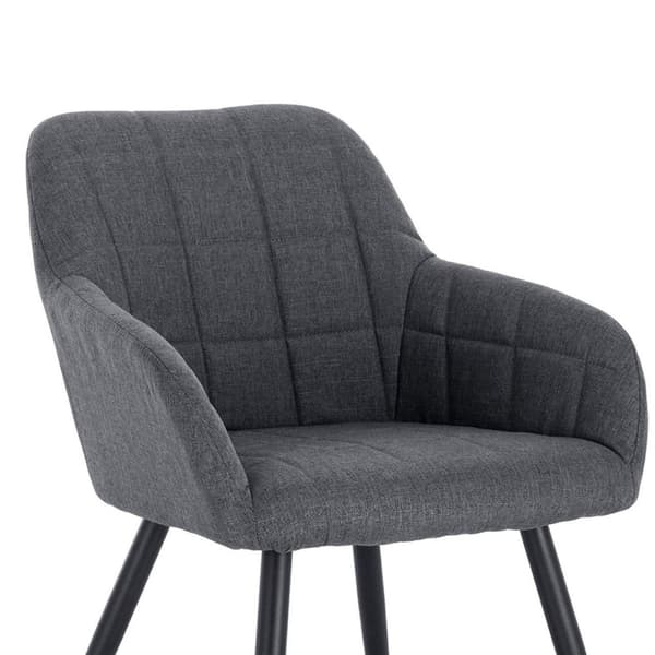 Rootz polstret spisestuestol - Elegant stol - Komfortabel siddeplads - Holdbart linnedbetræk - Ergonomisk design - Skridsikre beskyttere - 107 cm x 47