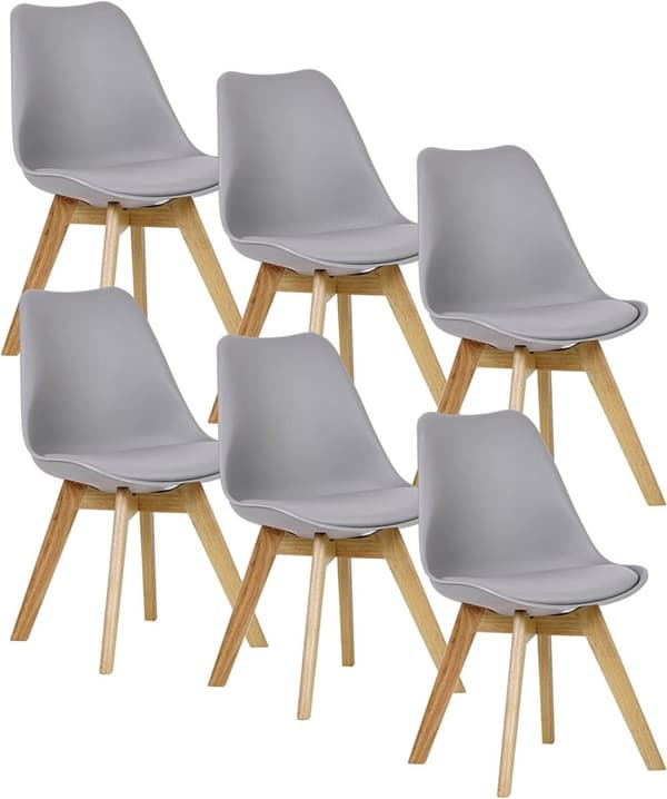Rootz Matstol - Köksstol - Ergonomisk sittplats - Bekväm, hållbar, golvsäker - 48cm x 42cm x 82cm