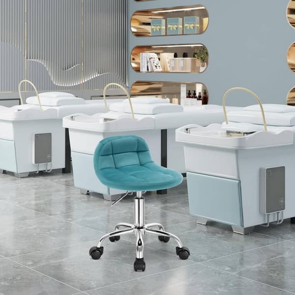 Rootz Velvet Kontorstol - Skrivebordsstol - Justerbar drejestol - Stilfuld, komfortabel, Ergonomisk - 56,5-68 cm x 38 cm x 31 cm
