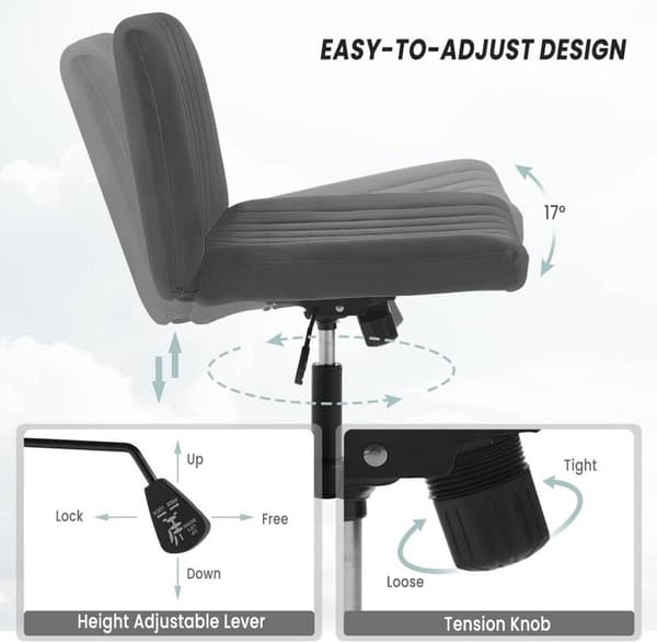Rootz Velvet Executive -tuoli - Työtuoli - Kääntyvä tuoli - Parannettu mukavuus - Joustava muotoilu - Tukeva rakenne - 63 cm x 87,5 cm x 65 cm