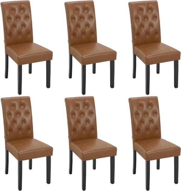 Rootz spisestuestol - Høj rygstol - Læderstol - Ergonomisk design - Let at rengøre - Gulvbeskyttelse - 44cm x 99cm x 59cm