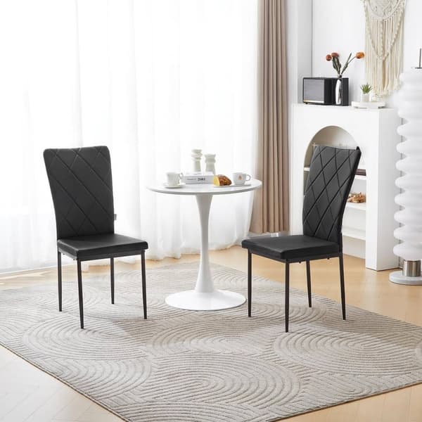 Rootz-ruokailutuolisarja 4 kpl - Modernit keittiön tuolit - Toimistoistuimet - Mukava pehmustettu istuin - Ergonominen korkea selkänoja - Kestävä meta