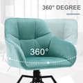 Miniatyrbild 6 av 8: Rootz Swivel Matstol - Roterande Stol - Sammetsstol - Ergonomisk design - Enkel montering - Hållbar - 58,5 cm x 82,5 cm x 54,5 cm