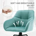 Miniatyrbild 7 av 8: Rootz Swivel Matstol - Roterande Stol - Sammetsstol - Ergonomisk design - Enkel montering - Hållbar - 58,5 cm x 82,5 cm x 54,5 cm