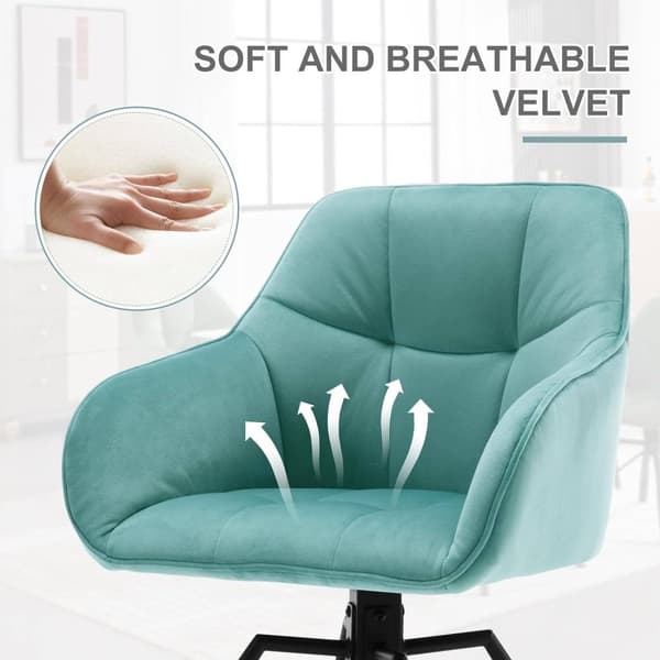 Rootz Swivel Matstol - Roterande Stol - Sammetsstol - Ergonomisk design - Enkel montering - Hållbar - 58,5 cm x 82,5 cm x 54,5 cm