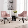 Miniatyrbillede 4 af 8: Rootz drejelig spisestuestol - Roterende stol - Fløjlskontorstol - Ergonomisk design - Komfortabelt bredt sæde - Robust metalstel - 58,5 cm x 82,5 cm