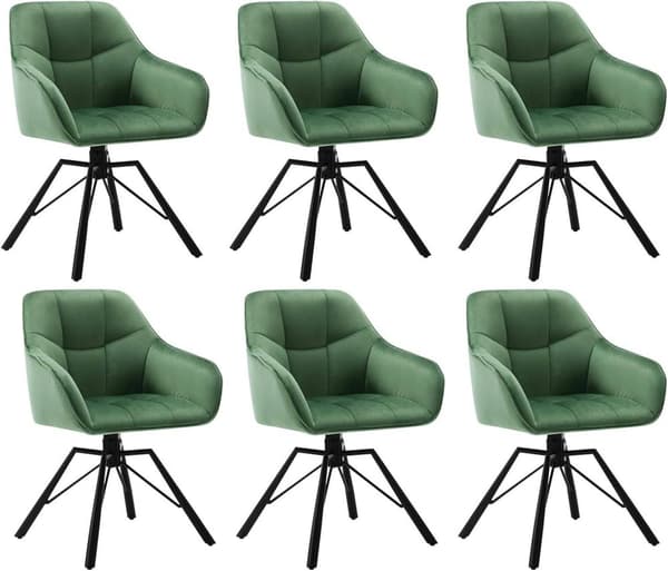 Rootz kääntyvä ruokatuoli - Pyörivä tuoli - Velvet-toimistotuoli - Ergonominen muotoilu - 360° kääntyvä - Helppo koota - 58,5 cm x 82,5 cm x 54,5 cm