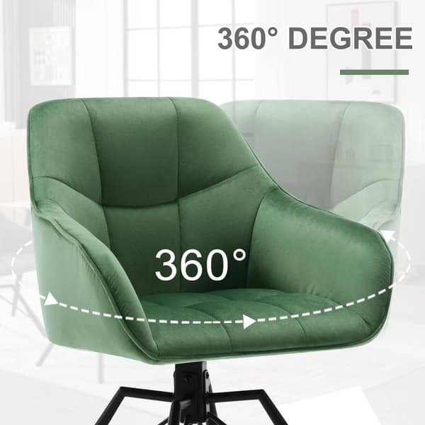 Rootz drejelig spisestuestol - Roterende stol - Fløjlskontorstol - Ergonomisk design - Luksuriøs komfort - Holdbar konstruktion - 58,5 cm x 82,5 cm x