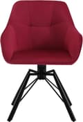 Miniatyrbild 9 av 9: Rootz vridbar matstol - Roterande stol - Ergonomisk stol - 360° vridbar, bekväm design, robust konstruktion - sammet och metall - 58,5 cm x 82,5 cm x